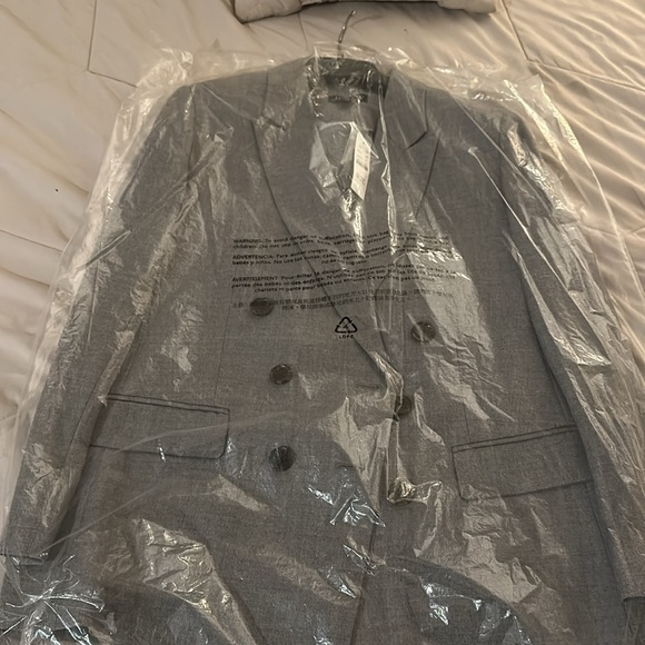 J. Crew (NWT) Collection relaxed double-breasted blazer in wool gray size 0 - Picture 7 of 12